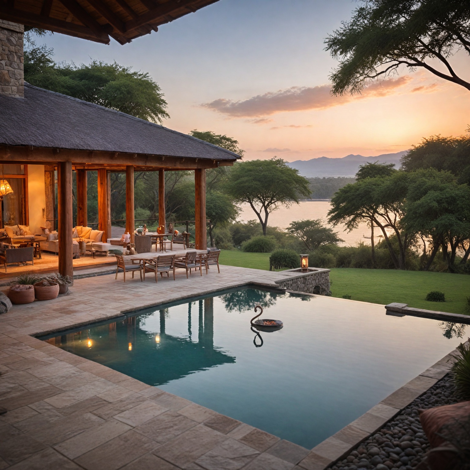 Refined luxury accommodation at Lake Naivasha for an elegant Kenyan escape